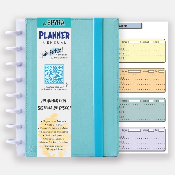 Planner turquesa portada respyra